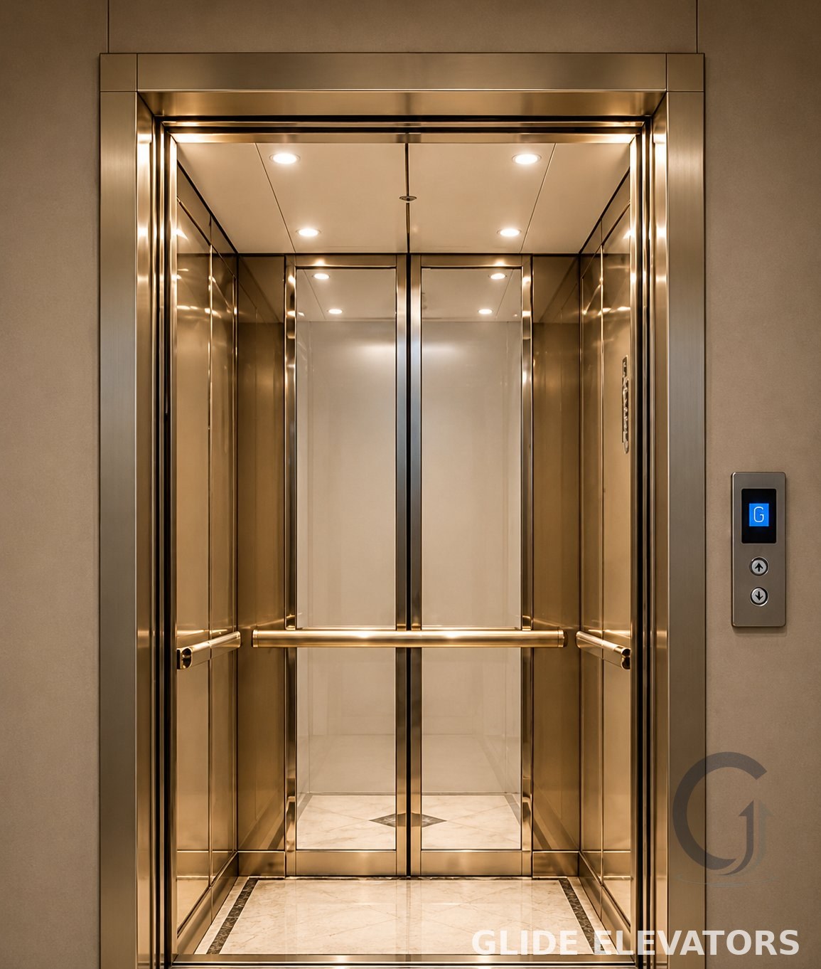 Glide elevator cabin interior